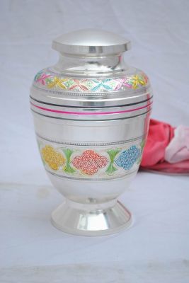 SILVER ENGRAVED ENAMELED URN
ITEM NO. 6278
MATERIAL:- SOLID BRASS SILVER URN
SIZE:- 25 CMS.
CAPACITY:- 3.50 M.LITER
FINISH:- SILVER ENGRAVED ENAMELED BAND
PACKING :- SINGLE BOX UNDER 4 PCS MASTER CARTON
Keywords: SILVER CREMATION URN