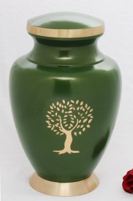 METAL CREMATION URN
ITEM NO. 7048
DESCRIPTION:- METAL CREMATION URN
SIZE:- 26 CM.
CAPACITY:- 3.50 ML
FINISH:-  GREEN PLATING TREE APPLIQUE
PRICE:- 
PACKING:- SINGLE BOX STYRO FOAM UNDER 4 PCS MASTER CARTON.
Keywords: FUNERAL URN